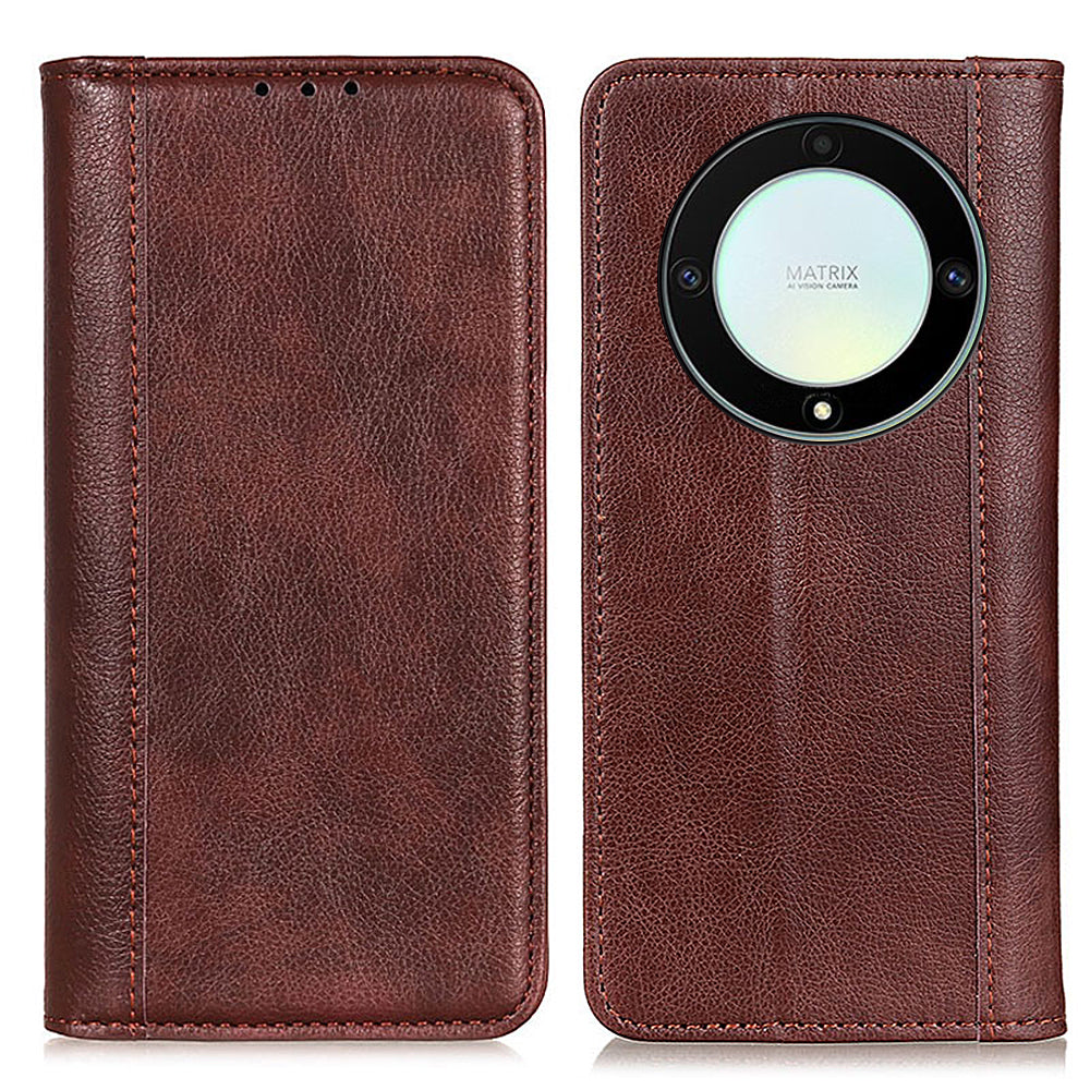 For Honor X9a X40 Magic5 Lite 5G Litchi Texture Split Leather Phone Case Shockproof Wallet Cover with Stand For Honor X9a X40 Magic5 Lite 5G Litchi Texture Split Leather Phone Case Shockproof Wallet Cover with Stand